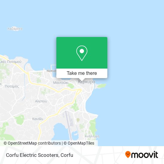 Corfu Electric Scooters map