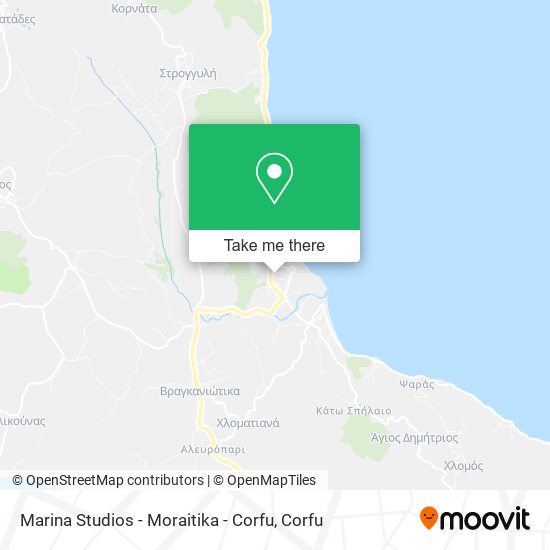 Marina Studios - Moraitika - Corfu map