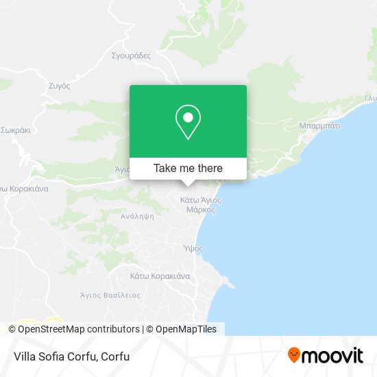 Villa Sofia Corfu map