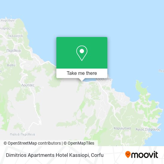 Dimitrios Apartments Hotel Kassiopi map