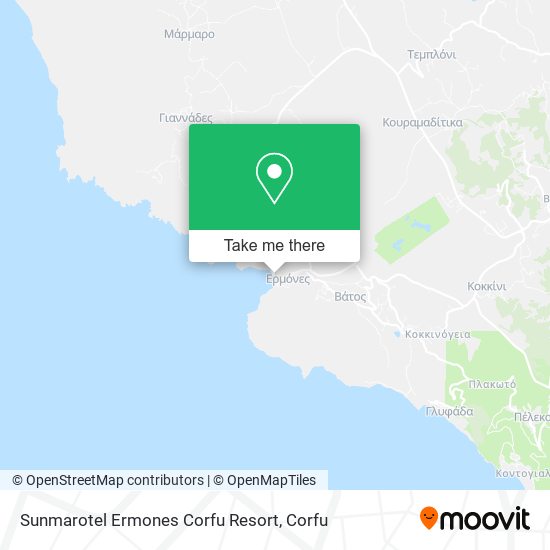 Sunmarotel Ermones Corfu Resort map