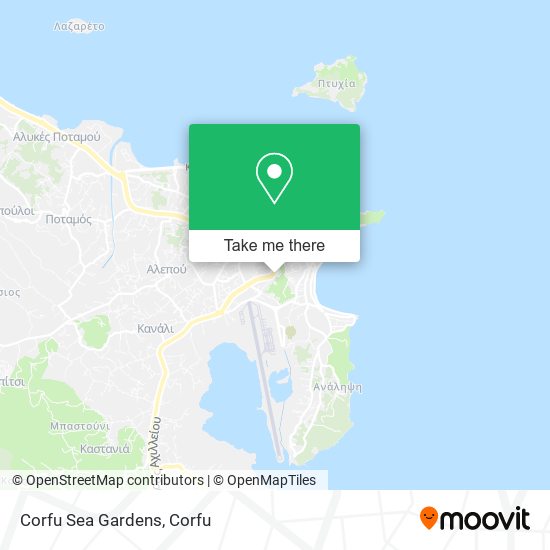 Corfu Sea Gardens map