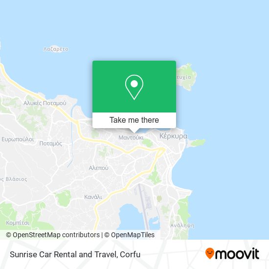 Sunrise Car Rental and Travel map