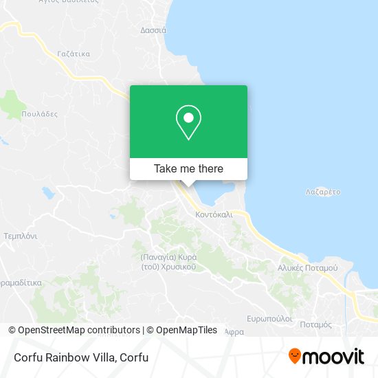 Corfu Rainbow Villa map