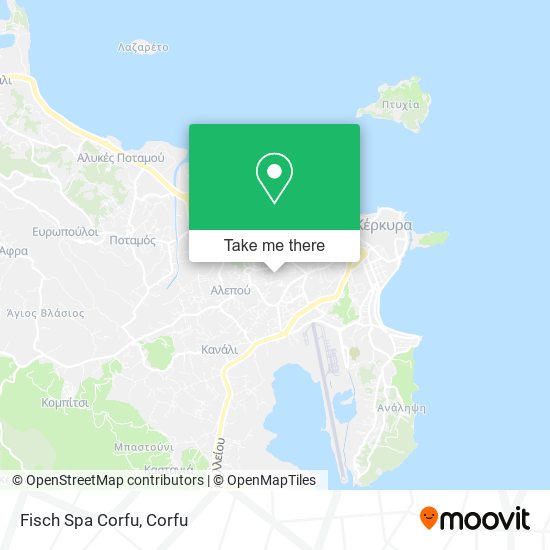 Fisch Spa Corfu map