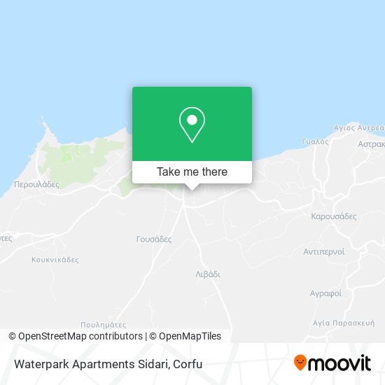 Waterpark Apartments Sidari map