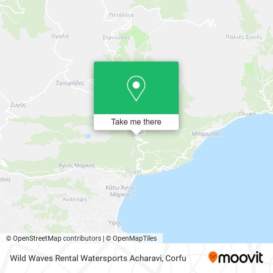 Wild Waves Rental Watersports Acharavi map