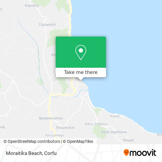 Moraitika Beach map
