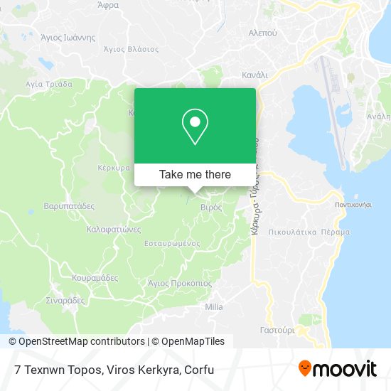 7 Texnwn Topos, Viros Kerkyra map