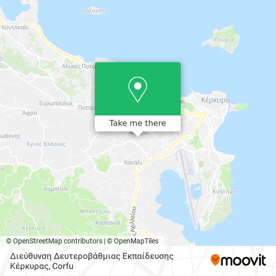 Διεύθυνση Δευτεροβάθμιας Εκπαίδευσης Κέρκυρας map