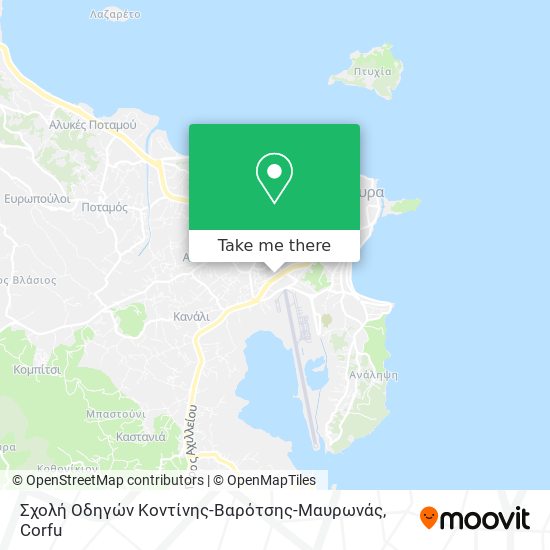 Σχολή Οδηγών Κοντίνης-Βαρότσης-Μαυρωνάς map