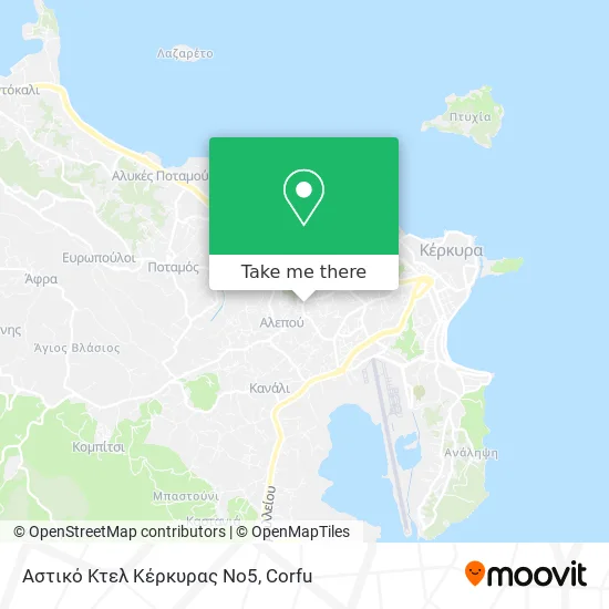 Αστικό Κτελ Κέρκυρας Νο5 map