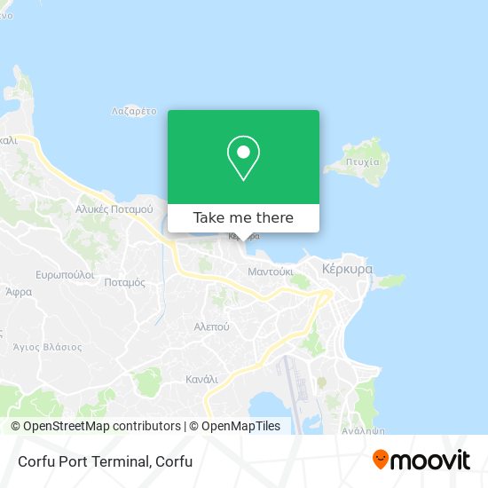 Corfu Port Terminal map