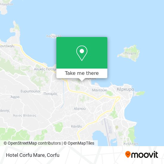 Hotel Corfu Mare map