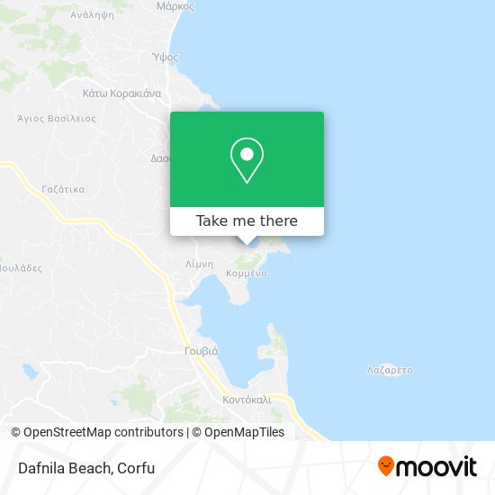 Dafnila Beach map