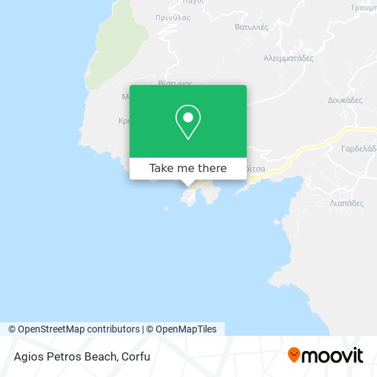 Agios Petros Beach map