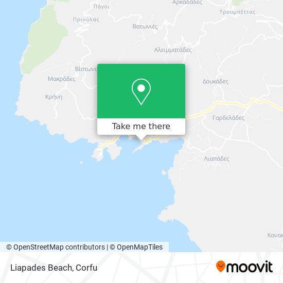 Liapades Beach map