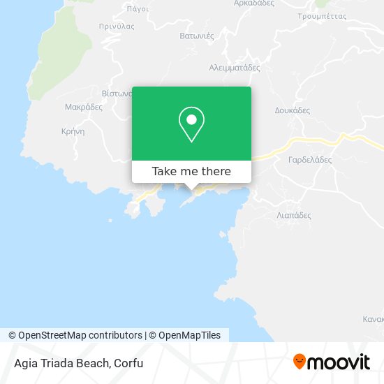 Agia Triada Beach map