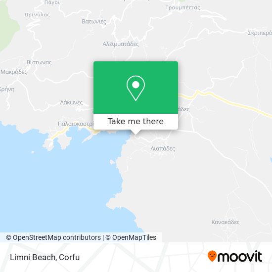 Limni Beach map