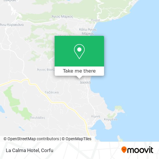 La Calma Hotel map