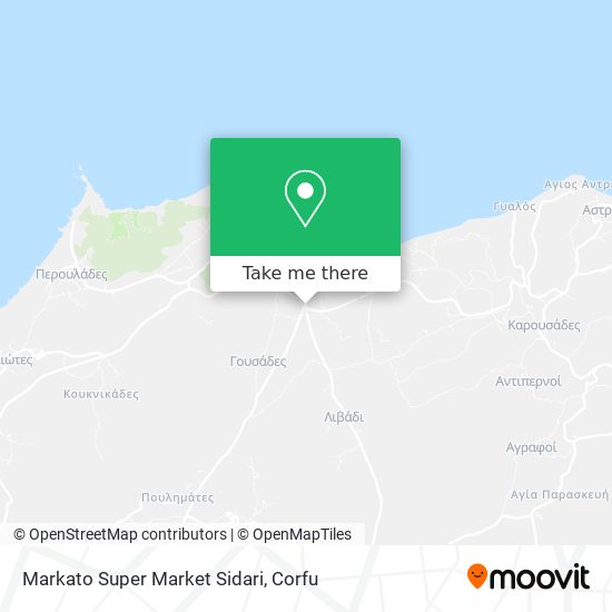 Markato Super Market Sidari map