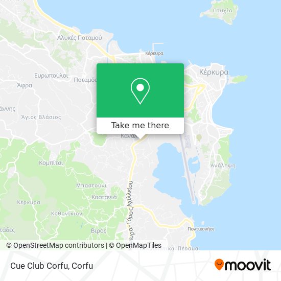 Cue Club Corfu map