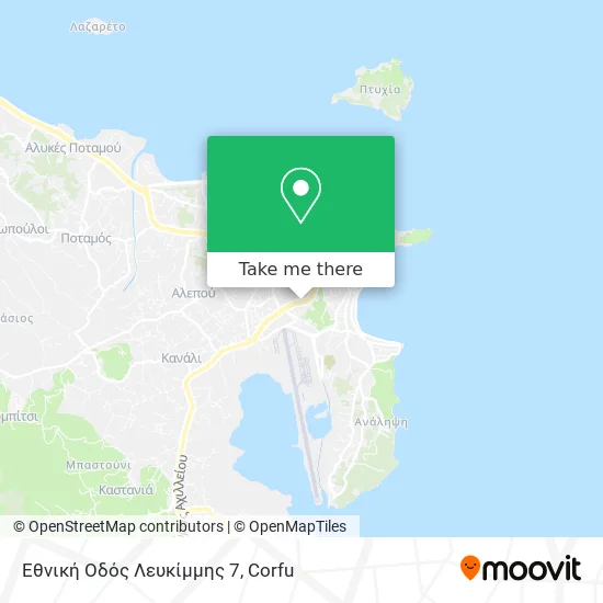 Εθνική Οδός Λευκίμμης 7 map