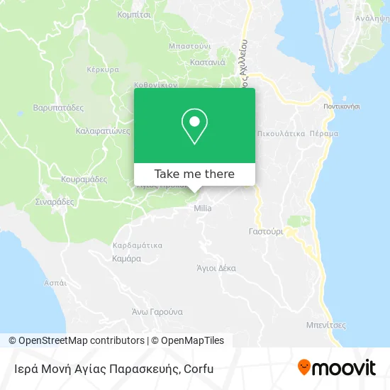 Ιερά Μονή Αγίας Παρασκευής map