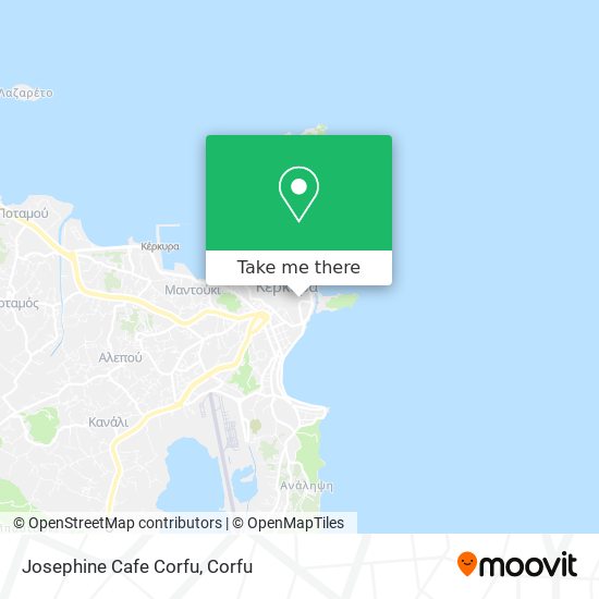 Josephine Cafe Corfu map