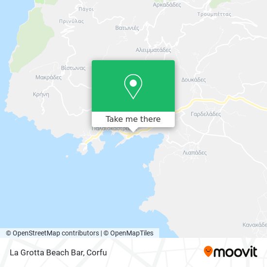 La Grotta Beach Bar map