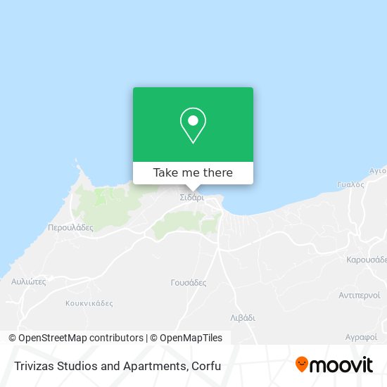 Trivizas Studios and Apartments map