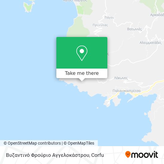 Βυζαντινό Φρούριο Αγγελοκάστρου map
