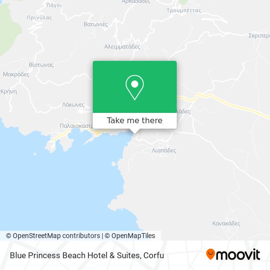 Blue Princess Beach Hotel & Suites map