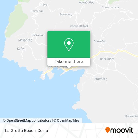 La Grotta Beach map