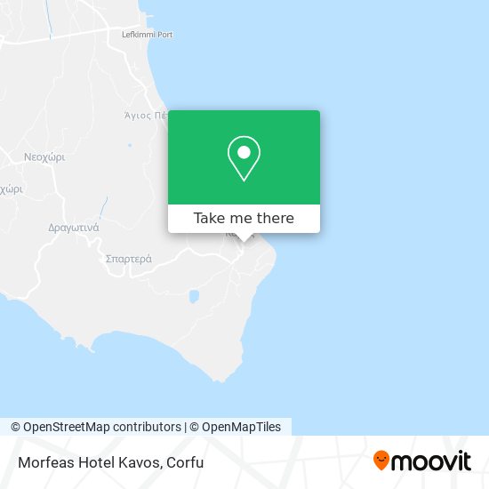 Morfeas Hotel Kavos map