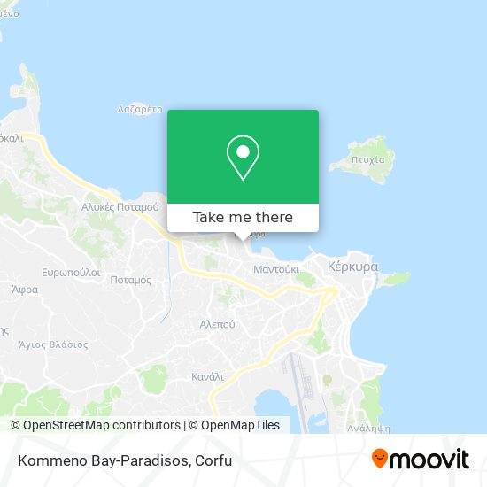 Kommeno Bay-Paradisos map