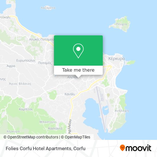 Folies Corfu Hotel Apartments map