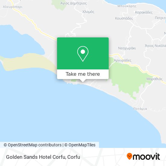 Golden Sands Hotel Corfu map