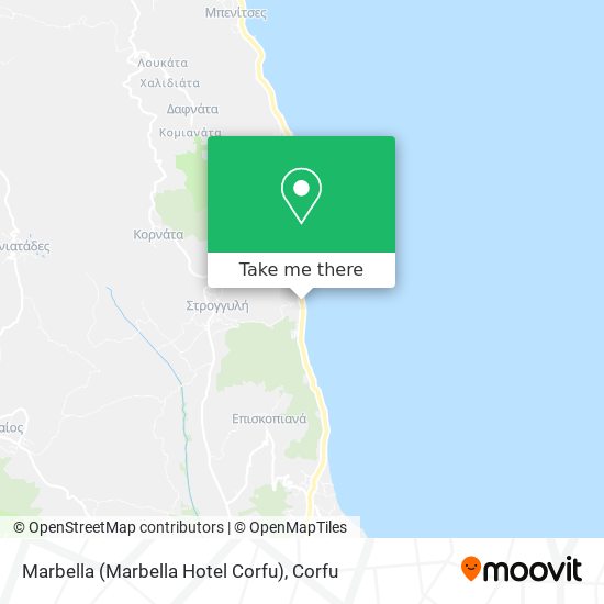 Marbella (Marbella Hotel Corfu) map