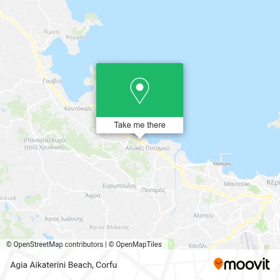 Agia Aikaterini Beach map