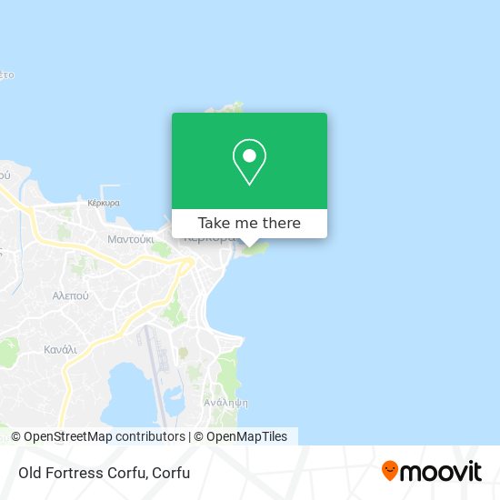 Old Fortress Corfu map
