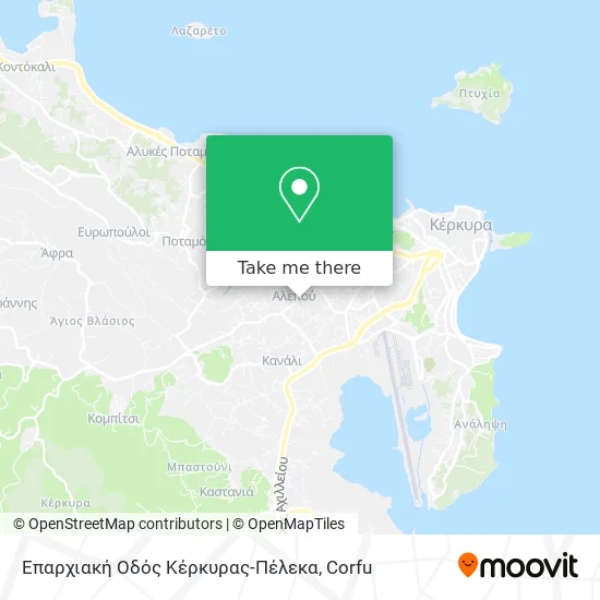 Επαρχιακή Oδός Κέρκυρας-Πέλεκα map