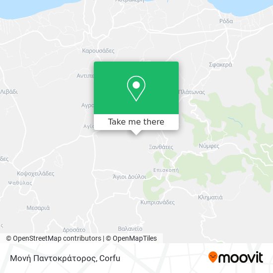 Μονή Παντοκράτορος map