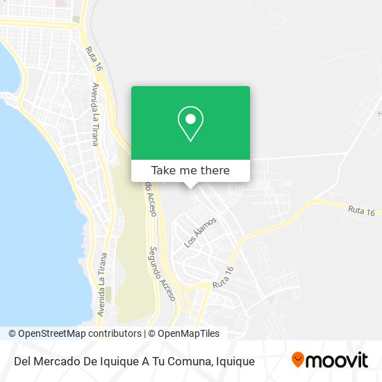 Mapa de Del Mercado De Iquique A Tu Comuna