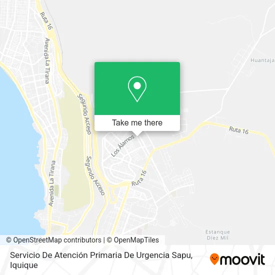 Servicio De Atención Primaria De Urgencia Sapu map