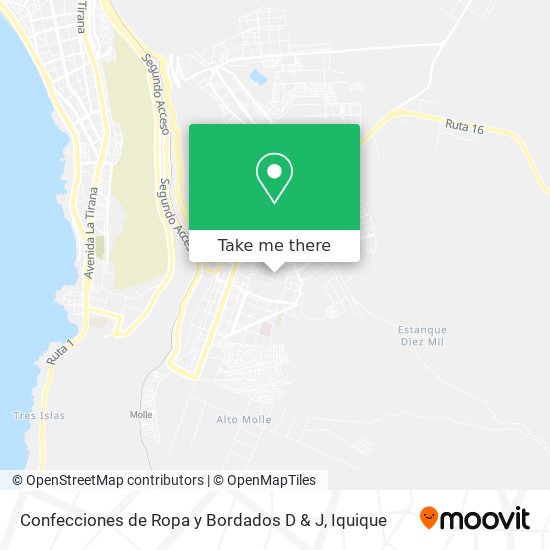 Mapa de Confecciones de Ropa y Bordados D & J