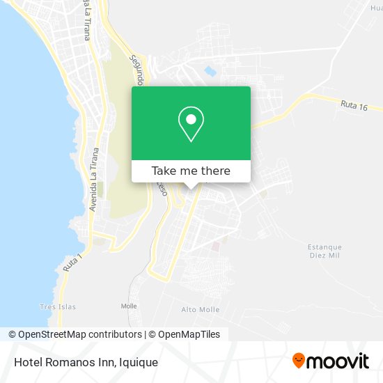 Hotel Romanos Inn map