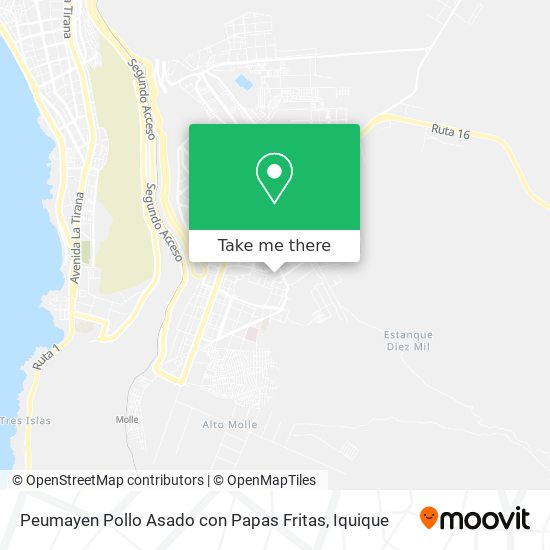 Mapa de Peumayen Pollo Asado con Papas Fritas