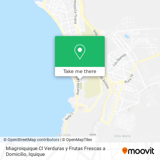 Miagroiquique.Cl Verduras y Frutas Frescas a Domicilio map
