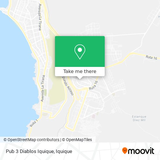 Pub 3 Diablos Iquique map